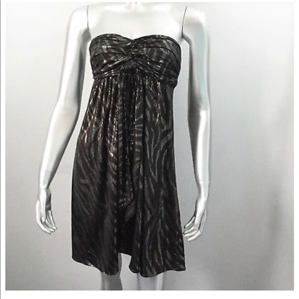 Zebra metallic dress